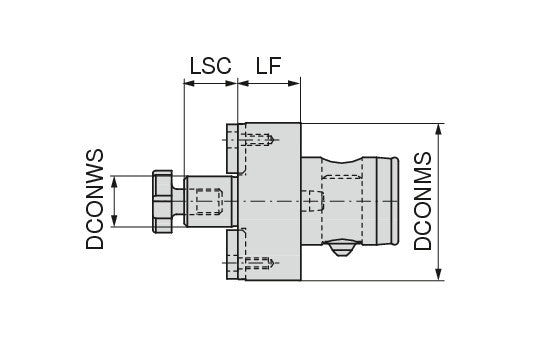 Ceratizit MILLING CUTTER ARBOR ABS50-FA16 DIN6385 Shell Mill Adapter With Connection 8422801697 (0755883)