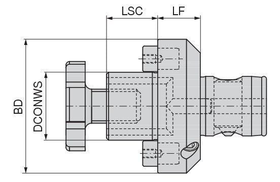 Ceratizit MILLING CUTTER ARBOR ABS63-FA40 DIN6385 Shell Mill Adapter With Connection 8422804096 (0756203)