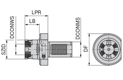 Ceratizit ADAPTOR NC 4020 ABS50 TSD HyPower - VDI Torsional Vibration Damper - 8423155026 (0756146)