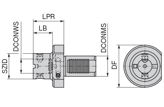 Ceratizit ADAPTOR ABS50N-NC3020 VDI Adapter With ABS-N Connection 8423125027 (0756138)