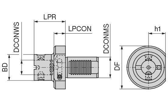 Ceratizit ADAPTOR ABS50N-NC4010 VDI Adapter With ABS-N Connection 8423115026 (0756137)