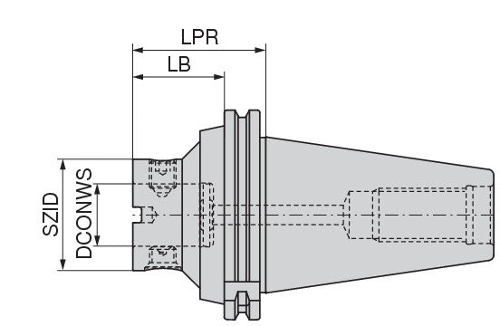 Ceratizit SHANK ISO50 DIN69871-AD/B ABS63N Adapter With ABS-N Connection 8423406378 (0755907)