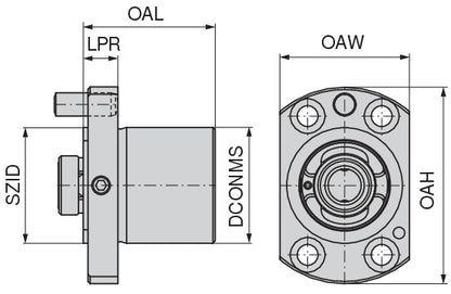 Ceratizit ADAPTOR FLANGE HSK 50 SEFR KOMLOC CoreLine - Mounting HSK-SEFR 8424100158 (0756187)