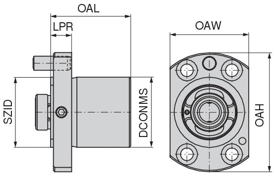 Ceratizit ADAPTOR FLANGE HSK 50 SEFR KOMLOC KOMET KOMloc - Mounting Flange HSK-SEFR 8424100158 (0756187)