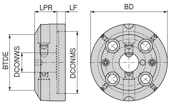 Ceratizit SPINDLE ADAPTOR FLANGE ABS50-VFS30 HyPower Attachment 8424205080 (0755813)