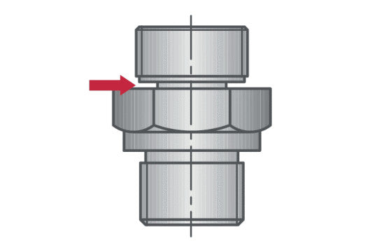 Ceratizit COOLANT PIPE CONNECTOR KUB-3/8" Connection With Break Section 8424400300 (0755940)