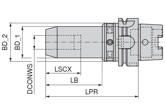 Ceratizit COMPENSATING HOLDER Ø20 / HSK63A HyPower - Compensation - DAH 8432602057 (0755807)