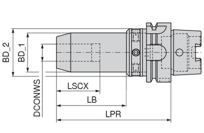 Ceratizit COMPENSATING HOLDER Ø20 / HSK63A HyPower - Compensation - DAH 8432602057 (0755807)