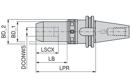 Ceratizit COMPENSATING HOLDER Ø20 / ISO40 HyPower - Compensation - DAH 8432602079 (0755809)