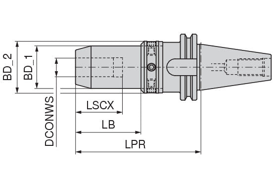 Ceratizit COMPENSATING HOLDER Ø20 / ISO40 Compensation Holder DAH 50 HS 8432602079 (0755809)