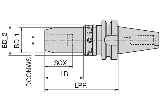 Ceratizit COMPENSATING HOLDER Ø20 / BT40 HyPower - Compensation - DAH 8432602069 (0755810)