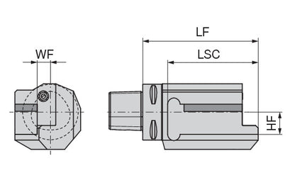 Ceratizit ISO26623-1.80.VKA.0°.L.25.DC PSC Square Shank Holder With DirectCooling 8461632586 (0744854)