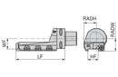 Ceratizit ISO26623-1.50.KH.00.R.26.DC MonoClamp PSC Parting Blade Holder GX/LX/FX/SX With DirectCooling 8461722694 (0744858)