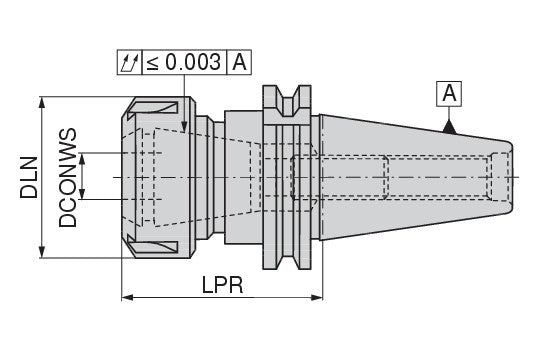 Ceratizit ISO7388-1.AD/B50.SF.ER40.120 Collet Chuck 8040324078 (0744259)