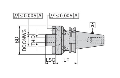 Ceratizit ISO7388-1.A40.MA.40.60 Large Diameter facemill Adapter 8243214079 (0744355)