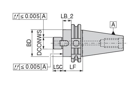 Ceratizit ISO7388-1.AD/B40.QA.32.50 Shell Mill Adapter 8040713279 (0744320)
