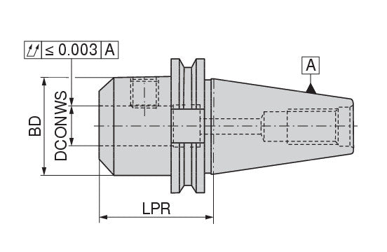 Ceratizit ISO7388-1.AD/B.50.WE.6.63 Cylindrical Shank Adapter (Weldon) 8040010678 (0744077)