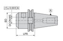 Ceratizit ISO7388-1.AD/B40.WE.25.100.IK Cylindrical Shank Adapter (Weldon) 8274012579 (0744403)