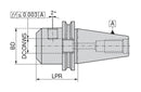Ceratizit ISO7388-1.AD/B.40.WN.10.130 Cylindrical Shank Adapter (Whistle Notch) 8274231079 (0744577)