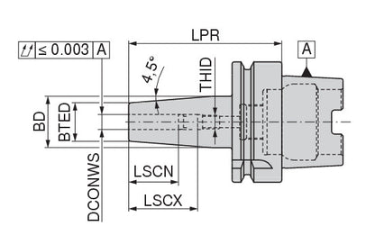 Ceratizit TG.ISO12164.A63.SA.4,5°6.160 Shrink Fit Adapters 4.5° 8040230657 (0744213)