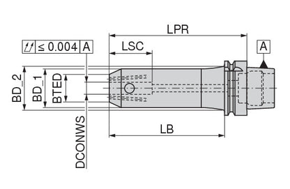 Ceratizit ISO12164-A63.WE.10.130.IK.F Cylindrical shank adapter (Weldon) 14575189 (0736050)