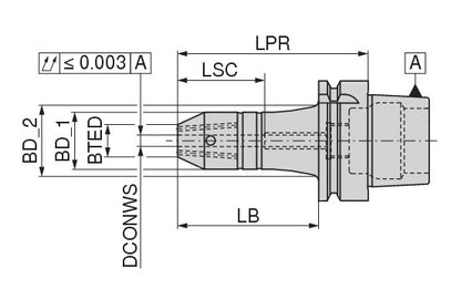 Ceratizit ISO12164-A63.WE.14.100.IK.F Cylindrical shank adapter (Weldon) 14575162 (0736044)