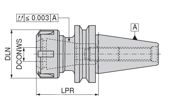 Ceratizit ISO7388-2.AD50.SF.ER40.80 Collet Chuck 8040314068 (0744241)