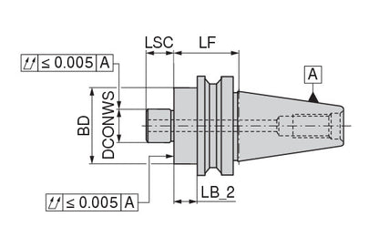 Ceratizit ISO7388-2.AD50.QA.40.55 Shell Mill Adapter 8040714068 (0744322)