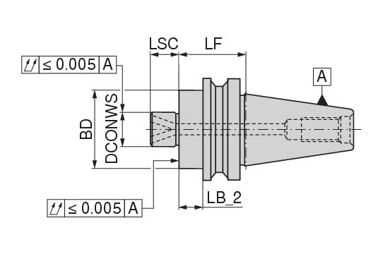 Ceratizit ISO7388-2.AD/B40.QA.40.50.88 Shell Mill Adapter 8274514069 (0744721)