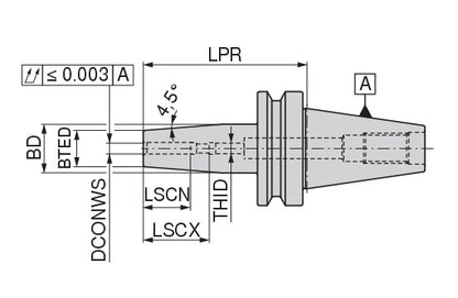 Ceratizit TG.ISO7388-2.AD/B40.SA.4,5°5.80 Shrink Fit Adapters 4.5° 8040210569 (0744153)