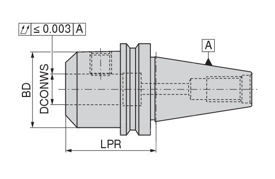 Ceratizit ISO7388-2.AD.40.WE.16.63 Cylindrical Shank Adapter (Weldon) 8040011669 (0744101)