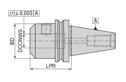 Ceratizit ISO7388-2.AD.40.WE.16.63 Cylindrical Shank Adapter (Weldon) 8040011669 (0744101)