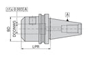 Ceratizit ISO7388-2.AD/B40.WE.40.120.IK Cylindrical Shank Adapter (Weldon) 8274014069 (0744409)