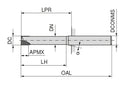 Ceratizit WN.SA.3,0.Z2.HA.L21_PKD PCD End Mill 5001103200 (0731794)