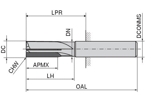 Ceratizit WP400080300 CoreLine - PCD End Mill - 5001308100 (0758582)