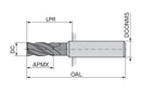 Ceratizit N.H-SA.12,0.30°.Z4.HA.K TI1000 End Mill 52121120 (0764829)