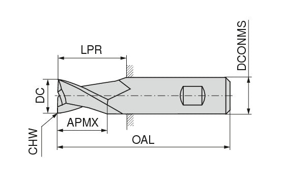 Ceratizit 3A0210-06000.0160.R02.A00100.HB.B270 End Mill 50593060 (0774017)