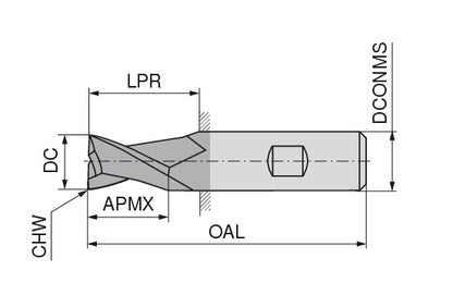 Ceratizit 3A0322-08700.0140.R03.A00100.HB.B550 CoreLine Mini Milling Cutter N 5060908700 (0774917)