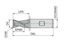 Ceratizit 3A0322-08700.0140.R03.A00100.HB.B550 CoreLine Mini Milling Cutter N 5060908700 (0774917)
