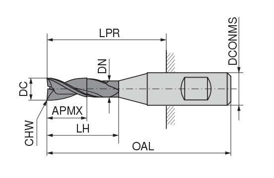 Ceratizit MCR.H-SR.14,0.45°.Z4.HB.K TI1000 MonsterMill Rough Milling Cutter 52752140 (0771065)