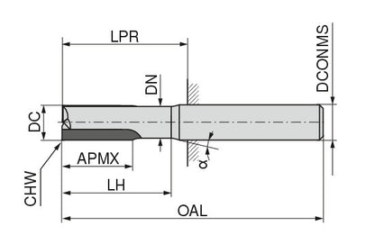 Ceratizit WN.SA.4,0.Z2.HA.K13_PKD CoreLine - PCD End Mill - 5001004100 (0731771)