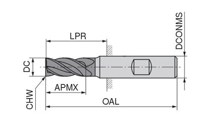 Ceratizit 3A0016-12000.0260.R06.A00100.HB.B360 CoreLine Finish Milling Cutter N 50633120 (0775046)