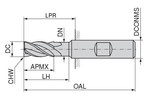 Ceratizit 3A0373-08000.0280.R06.A00040.HB.B270 CoreLine Finish Milling Cutter N 5201908000 (0745221)