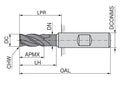 Ceratizit N-VA.H-SA.8,0.35°.Z4.F.HB.EL TI1000 End Mill 54004080 (0766097)