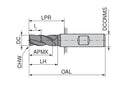 Ceratizit 3A0440-10000.0300.R04.A00100.HB.B360 CoreLine End Mill 50907102 (0775224)