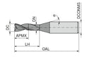 Ceratizit H.SC.1,5.30°.Z2.HA.L2,3/25 TI2000 BlueLine - Micro-end Milling Cutter 52346615 (0649920)