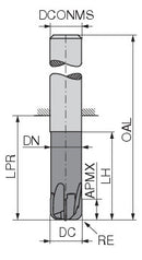 Ceratizit H.TO.8,0.0°.Z4.R2,0.HA.L TI1000 Torus Cutter 52732086 (0771001)