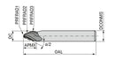 Ceratizit N.3D-F.SC.6.30°.Z3.1.250.3.HA.L APB72S 3D Finish - Taper shape 5275306000 (0728592)