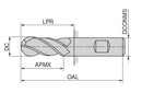 Ceratizit 3A0476-03000.0080.R04.R01500.HB.B270 CoreLine Ball Nosed Cutter N 50642030 (0775231)