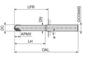 Ceratizit WP488120500 CoreLine - PCD Ball-nosed End Mills - 5001412400 (0758585)